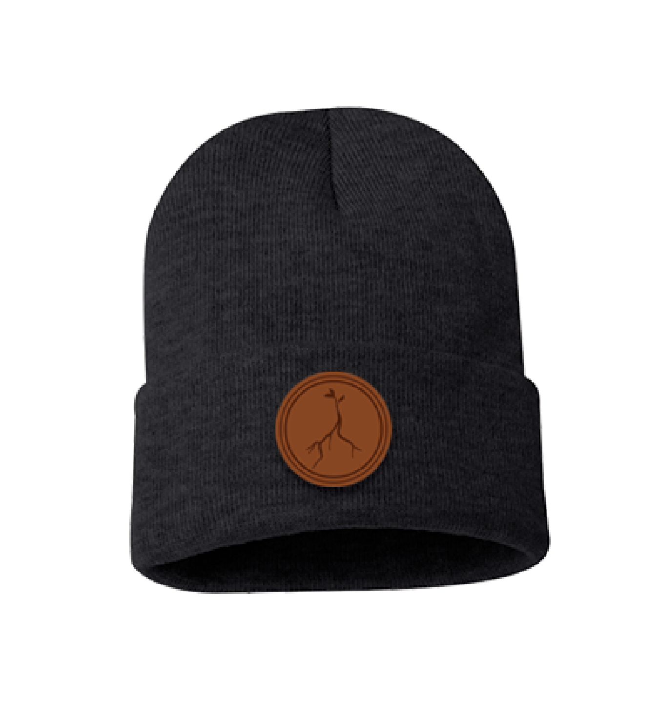 Leather Patched Beanies